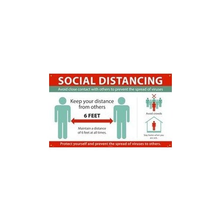 SOCIAL DISTANCING 6 FEET, BT80